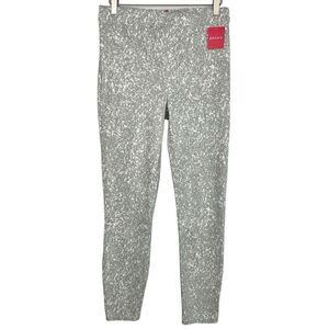 Spanx Gray White Speckled Ankle Jean-ish Leggings Medium New